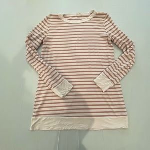 Pink and Cream Striped Tunic